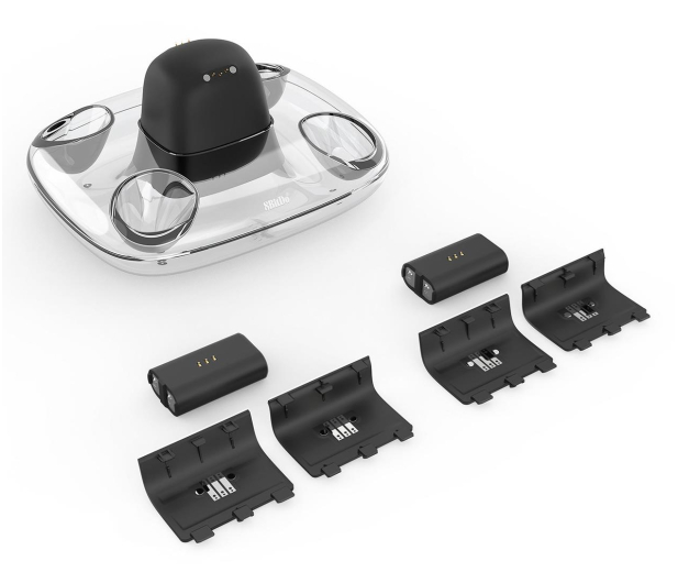 8BitDo Podwójna stacja ładująca + 2 baterie do padów XS/XO - Black - 1145909 - zdjęcie